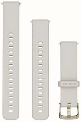 Garmin Schnellverschlussbänder (18 mm), elfenbeinfarbene Silikon-Softgold-Hardware 010-13256-04