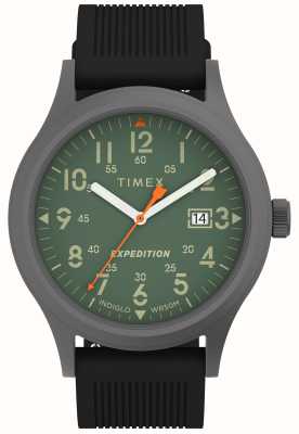 Timex Expedition Scout (40 mm) grünes Zifferblatt / schwarzes Kautschukarmband TW4B30200