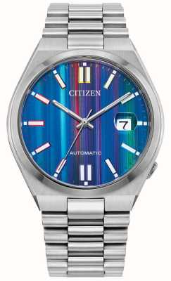 Citizen Tsuyosa Automatik (40 mm) farbiges Spectrum-Zifferblatt / Edelstahlarmband NJ0151-53W