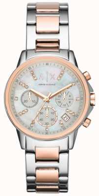Armani Exchange Chronograph zweifarbige Armbanduhr AX4331