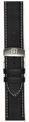Elliot Brown Nur 22-mm-Faltarmband aus schwarzem geöltem Leder für Herren STR-L02