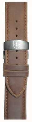 Elliot Brown Nur 22 mm breites braunes Leder-Faltband für Herren STR-L08