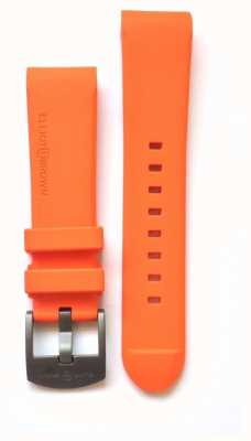 Elliot Brown Nur 22 mm orangefarbenes Zungenschnallenarmband aus Kautschukstahl für Herren STR-R05