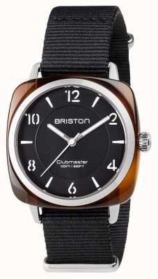 Briston Unisex Clubmaster schicker schwarzer Acetatstahl mit Nato-Armband 17536.SA.T.1.NB