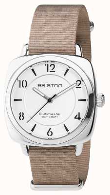 Briston Unisex clubmaster chic beige stahl mit natoband 17536.S.L.2.NT
