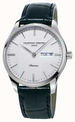 Frederique Constant Herrenklassiker Quarz schwarzes Lederband weißes Zifferblatt FC-225ST5B6