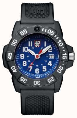 Luminox Herren-Armbanduhr Navy Seal 3500 mit blauem PU-Zifferblatt und schwarzem Armband XS.3503.F