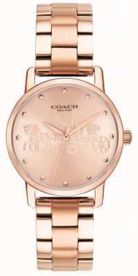 Coach Große roségoldene Damenuhr mit Armband und Gehäuse 14502977
