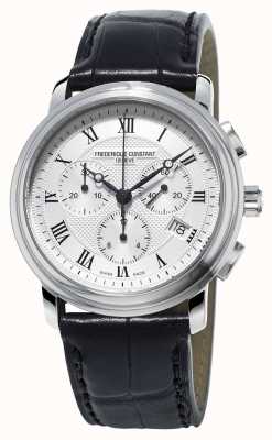 Frederique Constant Herren-Klassiker Chronograph schwarzes Lederarmband FC-292MC4P6