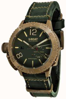 U-Boat Doppiotempo 46 bronzo gr automatisches grünes Lederband 9088