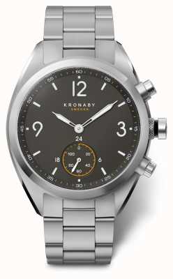 Kronaby 41mm Apex schwarzes Zifferblatt Edelstahlarmband A1000-3113 S3113/1