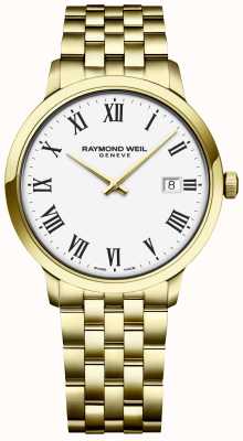 Raymond Weil | Toccata für Herren | goldenes Edelstahlarmband | weißes Zifferblatt 5485-P-00300