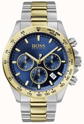 BOSS | Herren Hero Sport Lux | zweifarbiges Armband | blaues Zifferblatt | 1513767