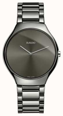 RADO Echte dünne Linie grau Keramik Armband grau Zifferblatt Uhr R27955122