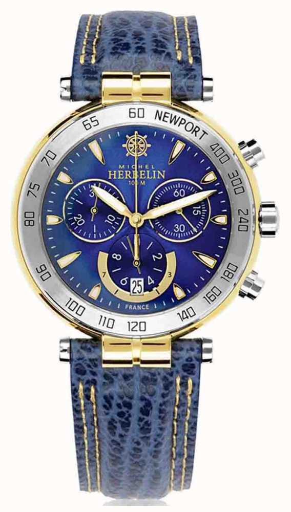 Michel Herbelin Herren Newport Originale Chronograph 37654 T35 First Class Watches™ Deu