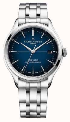 Baume & Mercier Clifton Baumatic Chronometer (40 mm), blaues Farbverlaufszifferblatt / Edelstahlarmband M0A10468