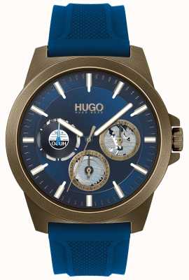 HUGO #drehung | blaues Kautschukband | blaues Zifferblatt 1530130