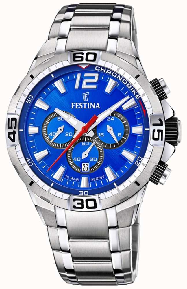 festina blaues zifferblatt