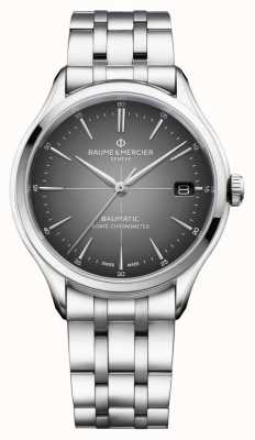 Baume & Mercier Clifton Baumatic Chronometer (40 mm), graues Farbverlaufszifferblatt / Edelstahlarmband M0A10551