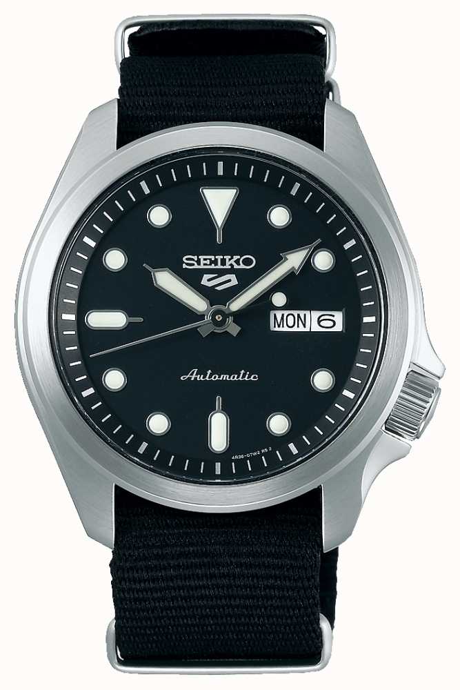 Seiko 5 sport automatisch schwarzes Gewebeband SRPE67K1