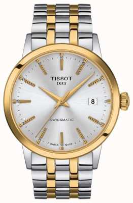 Tissot Swissmatic | silbernes Zifferblatt zweifarbiges Edelstahlarmband T1294072203101