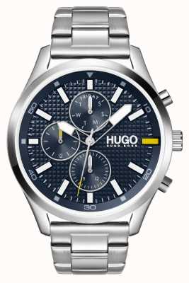 HUGO #chase der Männer | blaues Zifferblatt | Uhr aus Edelstahl 1530163
