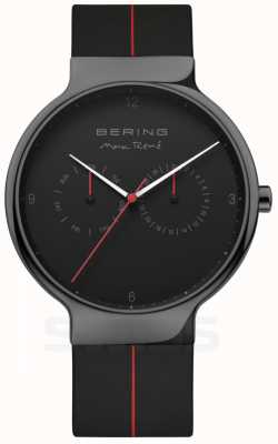 Bering Herren max rene | schwarzes Silikonband | schwarzes Zifferblatt 15542-423
