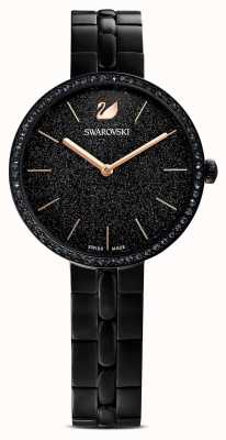 Swarovski Weltoffen | schwarzes pvd-plattiertes armband | schwarzes glitzerndes zifferblatt 5547646