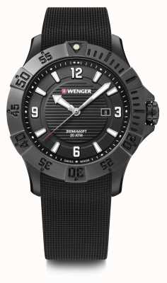 Wenger Seaforce 43mm | schwarzes Kautschukband | schwarzes Zifferblatt | 01.0641.134