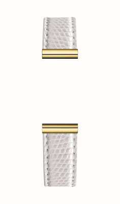 Herbelin Auswechselbares Antarès-Uhrenarmband – weißes Leder mit Iguana-Struktur / Gold-PVD – nur Armband BRAC.17048.19/P