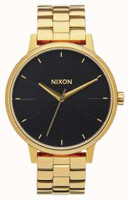 Nixon Kensington | alles gold / schwarz sunray | Gold IP Armband | schwarzes Zifferblatt A099-2042-00