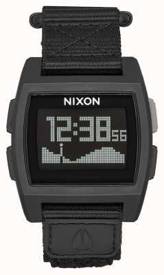 Nixon Grundflut Nylon | alles schwarz | digital | schwarzes Nylonband A1169-001-00