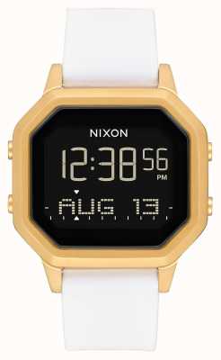 Nixon Sirene ss | Gold / Weiß | digital | weißes Silikonband A1211-508-00
