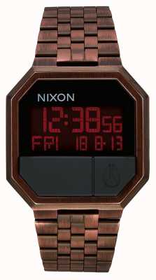Nixon Führen Sie | erneut aus antikes Kupfer | digital | kupferfarbenes IP-Stahlarmband A158-894-00