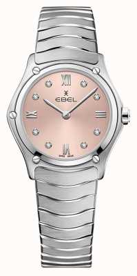 EBEL Sport classic - 8 Diamanten (29 mm) rosa Zifferblatt / Edelstahl 1216444A