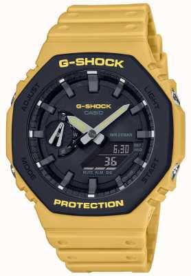 Casio | G-Shock | Kohlenstoffkern | geschichtete Lünette | gelbes Kautschukarmband | GA-2110SU-9AER