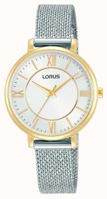 Lorus Damen | weißes Zifferblatt | Mesh-Armband aus Edelstahl RG220TX9