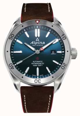 Alpina Herren Alpiner 4 Automatik | braunes Lederband | blaues Zifferblatt AL-525NS5AQ6
