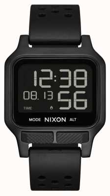 Nixon Hitze | komplett schwarze Kautschukarmbanduhr A1320-001