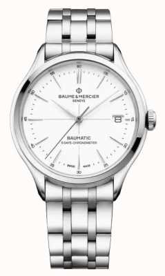 Baume & Mercier Clifton Baumatic Chronometer (40 mm), reinweißes Zifferblatt / Edelstahlarmband M0A10505