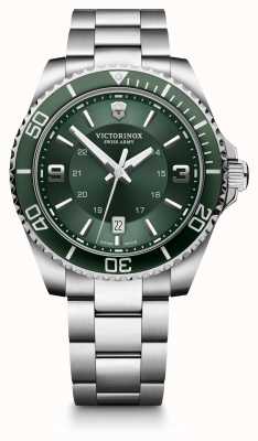 Victorinox Maverick Uhr mit grünem Zifferblatt und Edelstahlarmband 241934