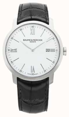 Baume & Mercier Klasse | weißes Zifferblatt | schwarzes Lederarmband M0A10414