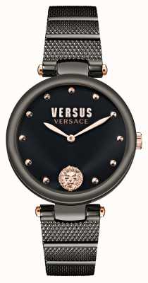 Versus Versace Versus los feliz schwarz beschichtete Uhr VSP1G0721