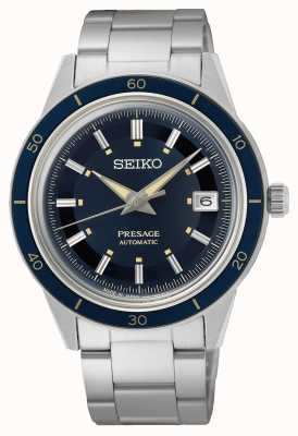 Seiko 60er Jahre Uhr im Presage-Stil mit blauem Zifferblatt SRPG05J1