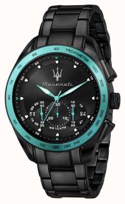 Maserati Traguardo Aqua Edition schwarz beschichtete Uhr R8873644002