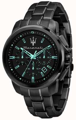 Maserati Successo Aqua Edition schwarz beschichtete Uhr R8873644003