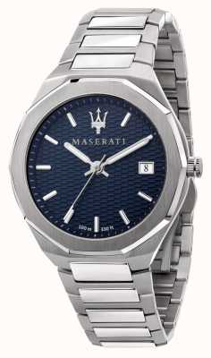 Maserati Herrenuhr im Stil 3h Daten mit blauem Zifferblatt R8853142006