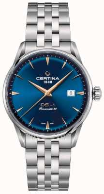 Certina Ds-1 Powermatic 80 Uhr mit blauem Zifferblatt C0298071104102