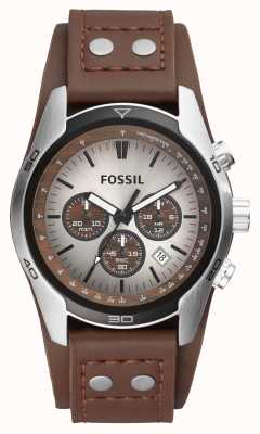 Fossil Herrenkutscher | Sport-Chronograph | Uhr mit braunem Lederarmband CH2565