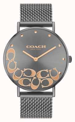 Coach Damen perry graue Mesh-Armbanduhr 14503825